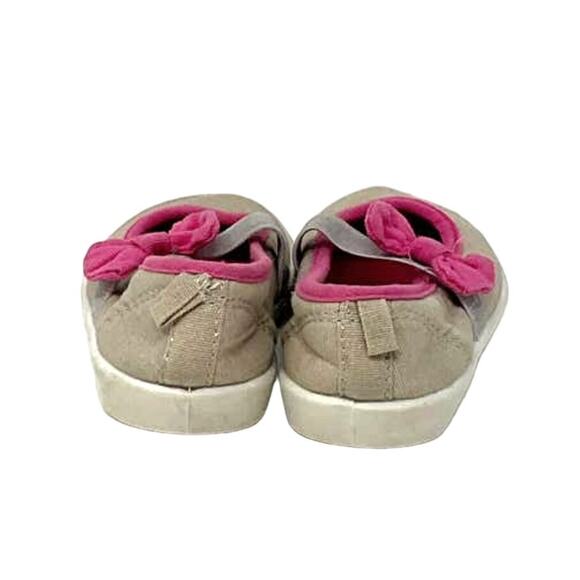 Faded Glory Girls Tan Pink Canvas Slip On Shoes Size 7 - Picture 7 of 12